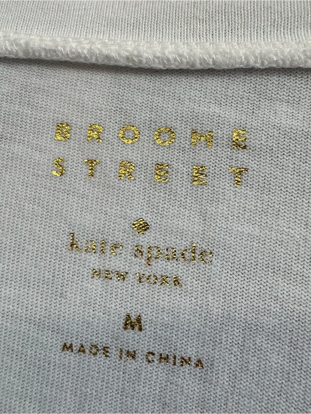 Broome Street Kate Spade peplum tee shirt top white eyelet